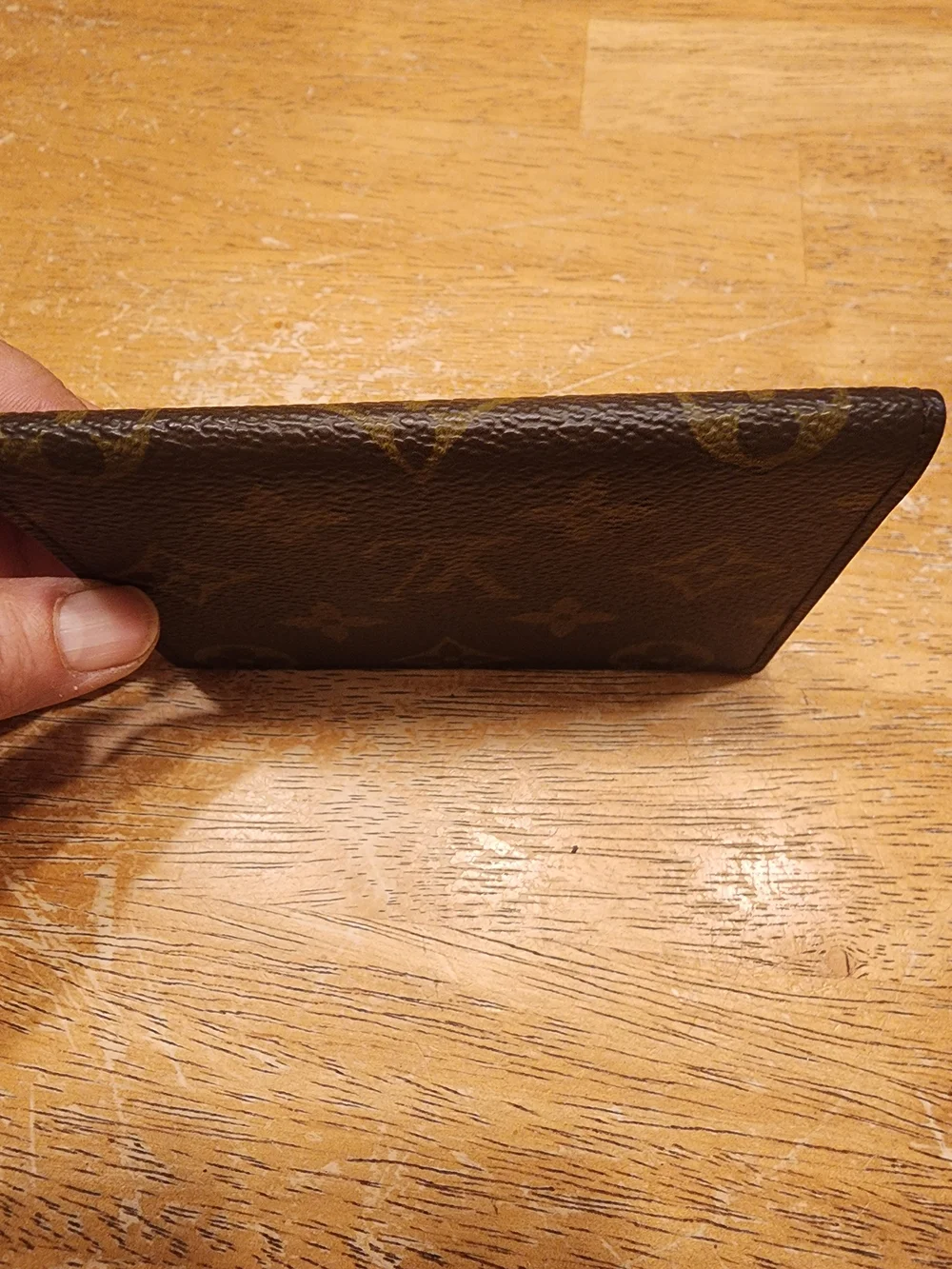 Louis Vuitton Monogram Canvas Card Case in Brown and Gold
